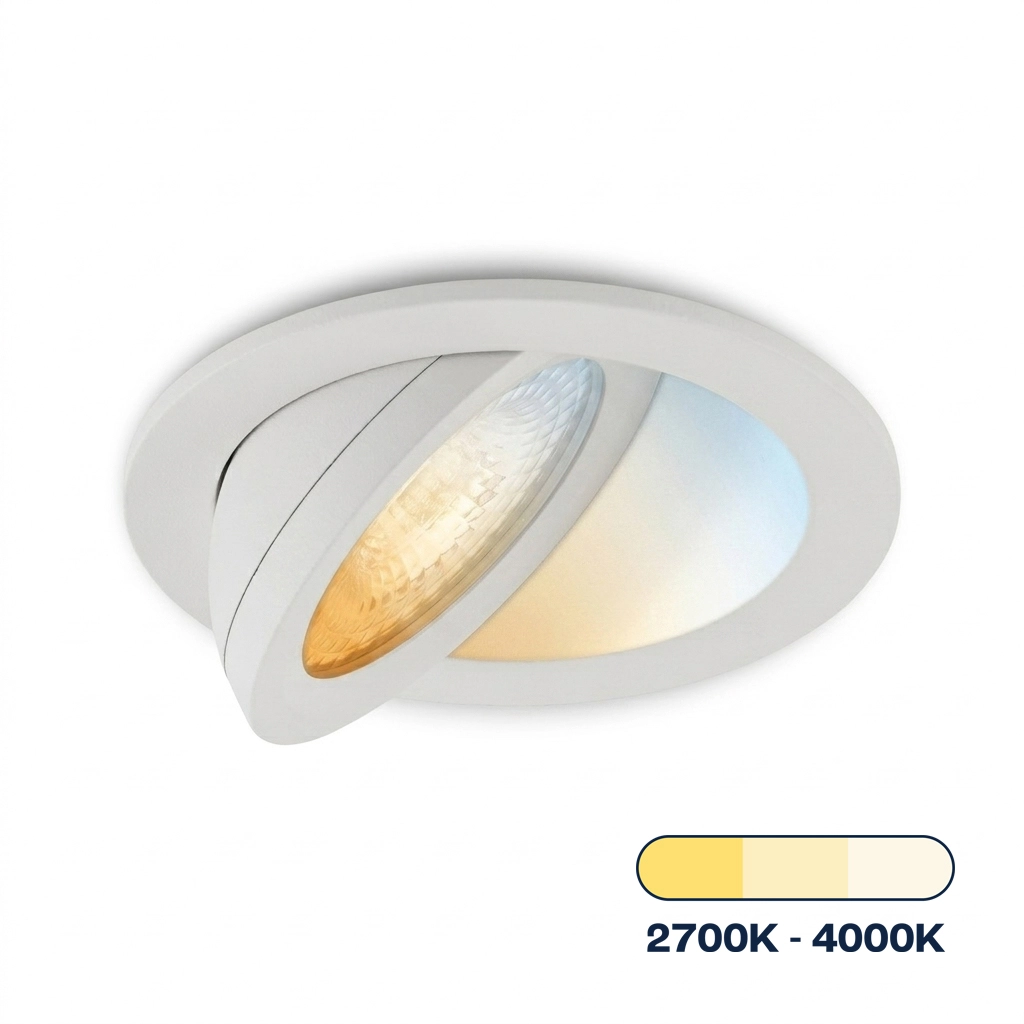 LED-Einbaustrahler Sienna Weiß dreifarbig für Deckenmontage