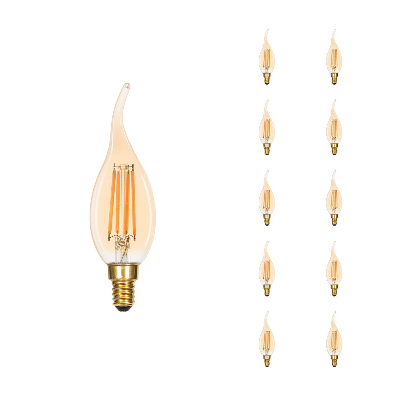 E14 BA35 Filament LED-Kerzenlampe Garda 4.1 W 2200 K dimmbar für Lampenersatz
