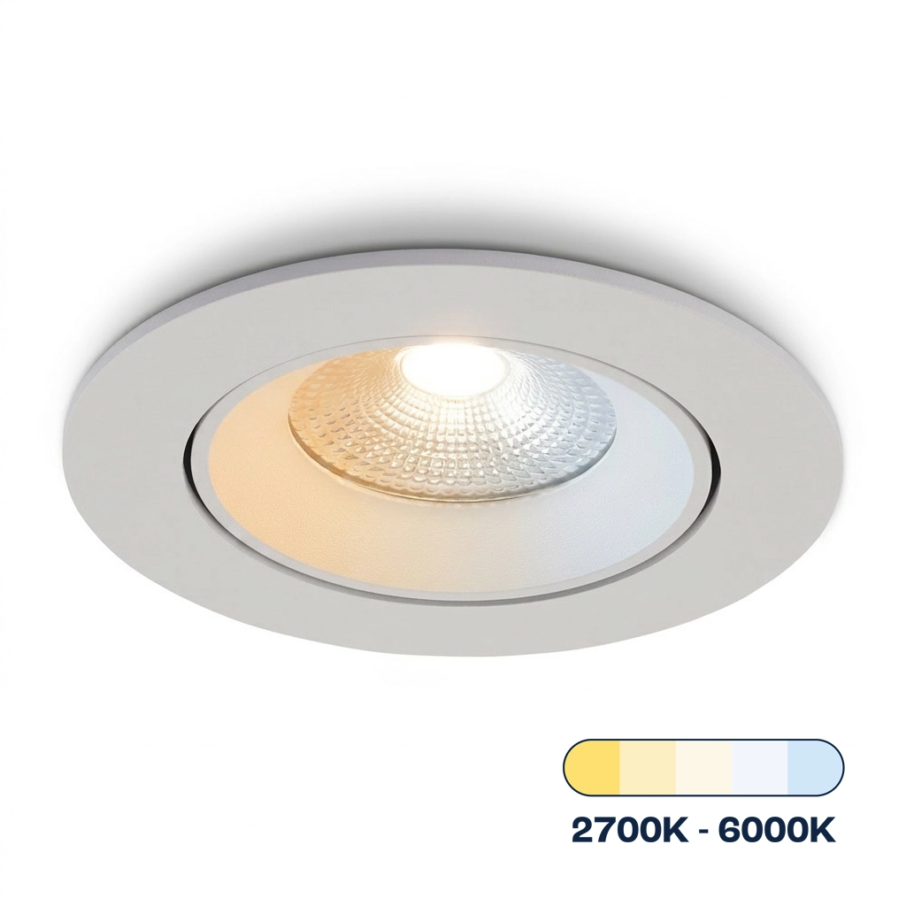 LED-Einbaustrahler Ozera Weiß Multi-color 10 Watt für Deckenmontage