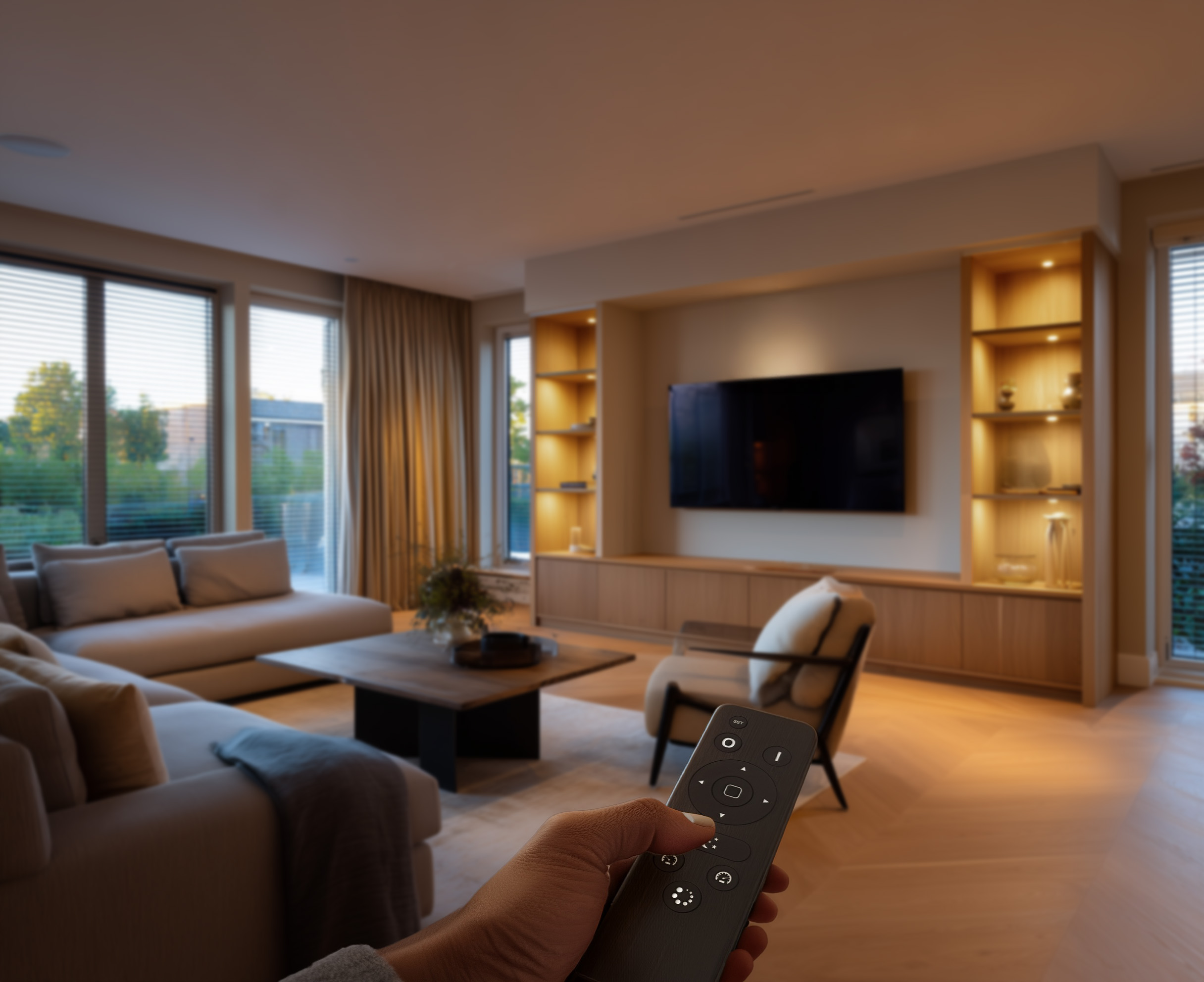 Mini LED Einbaustrahler in Regalfachern mit Fernbedienung steuern fuer Akzentbeleuchtung