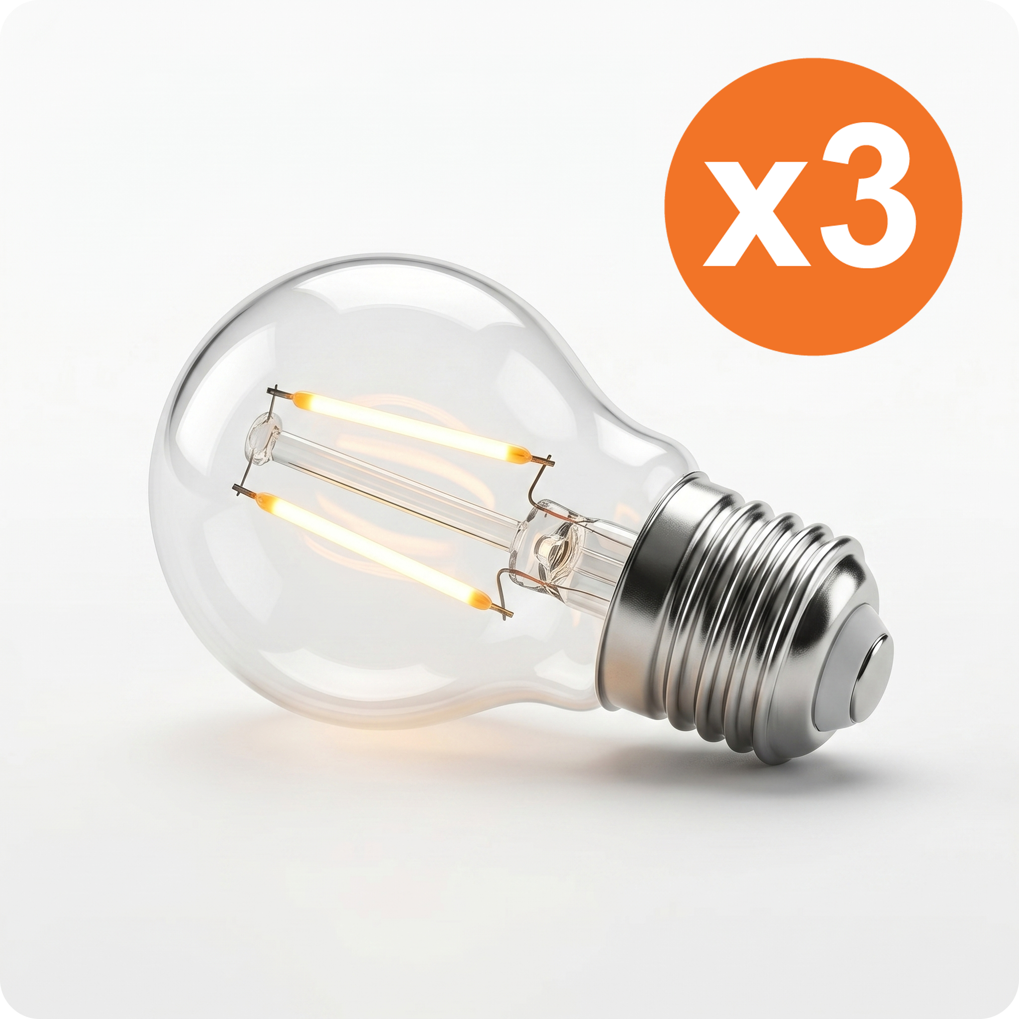 3x E27 P45 Filament LED-Lampe Cervo 1.8 W 2700 K für Lampenersatz