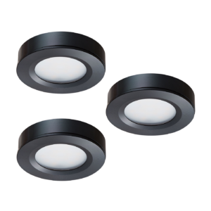 LED-Aufbaustrahler Set 3 Stück Adria Schwarz 3 W dimmbar