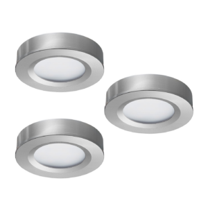 LED-Aufbaustrahler Set 3 Stück Adria Silber 3 W dimmbar