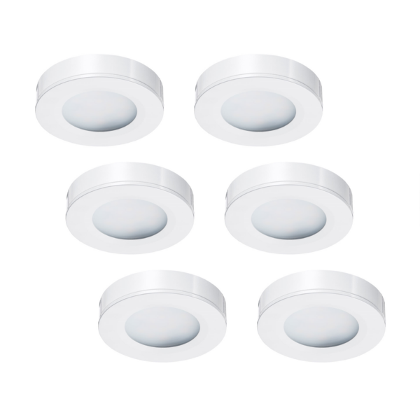 LED-Aufbaustrahler Set 6 Stück Adria Weiß 3 W dimmbar