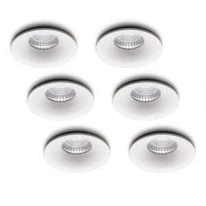 LED-Einbaustrahler - Set 6 Stück Villa weiß 5 W Extra Warmweiß 2700 K