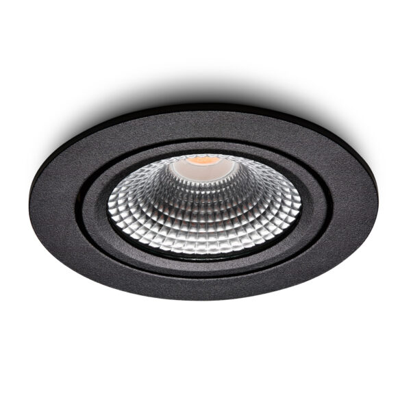 LED-Einbaustrahler Vivaro schwarz 5 W dimmbar  2700 K Betondecke