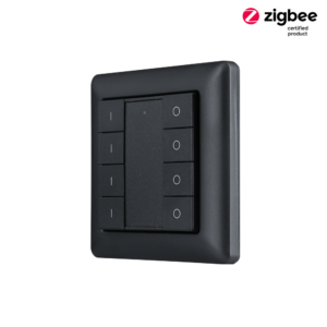 Zigbee 4-Zonen Wandschalter kabellos schwarz