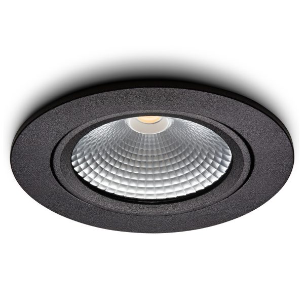 LED-Einbaustrahler Cormo schwarz 5 W dimmbar