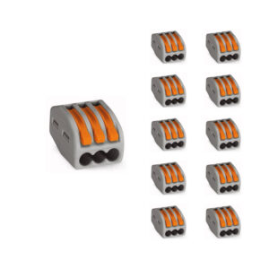 10x Anschlussklemme 3-polig