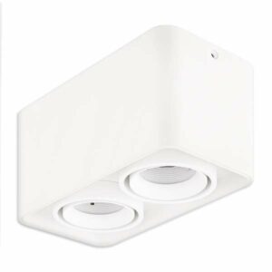 LED-Aufbaustrahler Lombardo Weiß GU10 2-flammig