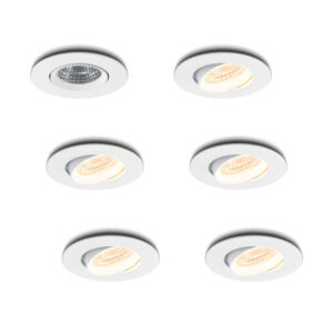 LED-Einbaustrahler - Set 6 Stück Fioli weiß 3 W dimmbar