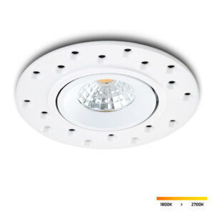 Rahmenloser LED-Einbaustrahler Sola weiß 5 W  dim-to-warm