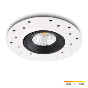 Rahmenloser LED-Einbaustrahler Sola schwarz 5 W  dim-to-warm