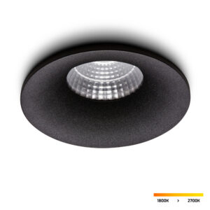 LED-Einbaustrahler Villa schwarz 5 W  dim-to-warm