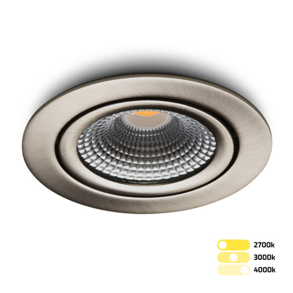 LED-Einbaustrahler Vivaro Edelstahl dreifarbig 5 W