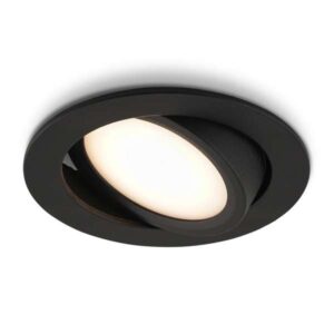 LED-Einbaustrahler Opaco Schwarz 5 W dimmbar IP54 2700 K