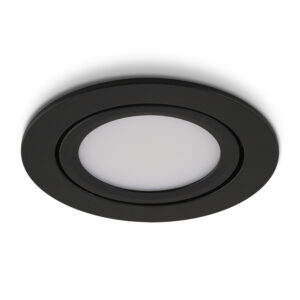 LED-Einbaustrahler Opaco Schwarz 5 W dimmbar IP54 2700 K
