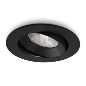LED-Einbaustrahler Ozera Schwarz 10 W dimmbar IP54 2700 K