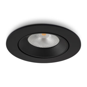 LED-Einbaustrahler Ozera Schwarz 10 W dimmbar IP54 2700 K